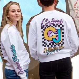 Crime junkie podcast crew neck sweater